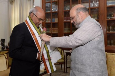 BJP chief Amit Shah meets President of India Ram Nath Kovind