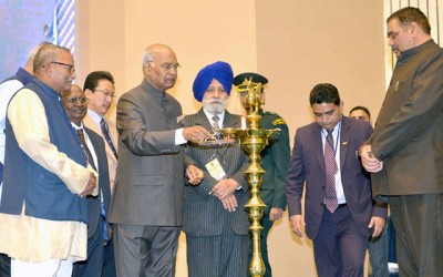 General Duty Medical Officers of the 2nd foundation course conducted by National Institute of Health and Family Welfare call on President Kovind