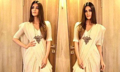 Saree Dress! Kriti Sanon wins heart in ethnicity