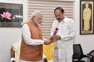 Hamid Ansari wishes Vice President elect M. Venkaiah Naidu 