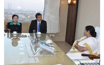 Chinese Ambassador to India Luo Zhaohui meets Mamata Banerjee