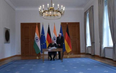 Narendra Modi meets  German President Frank-Walter Steinmeier 