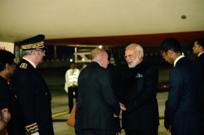 Indian PM Narendra Modi reaches France