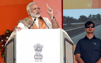 PM Narendra Modi lays foundation stone for infrastructure projects, addresses public meeting at Mokama