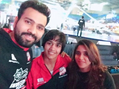 Rohit Sharma meets Babita Phogat