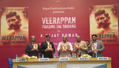 Rajnath Singh releases the book titled â€˜Veerappan, Chasing the Brigandâ€™ 