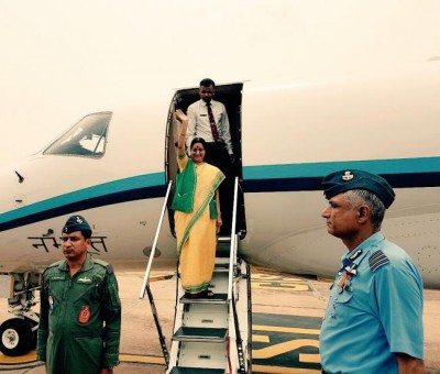 Sushma Swaraj departs for Nepal, to take part in BIMSTEC Foreign Minister's meeting