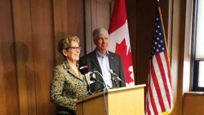Wynne and Snyder reaffirm strong partnership between Ontario and Michigan