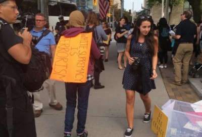 Torontonians hold protest against Saturday rally of white supremacists