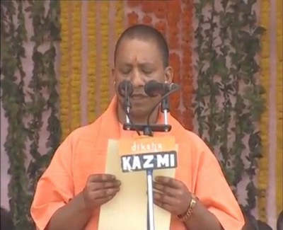 Yogi Adityanath takes oath as Uttar Pradesh CM in presence of PM Modi