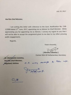 Turmoil in Nagaland politics: Zeliang to meet PM, Rajnath Singh and P.B. Acharya in New Delhi 