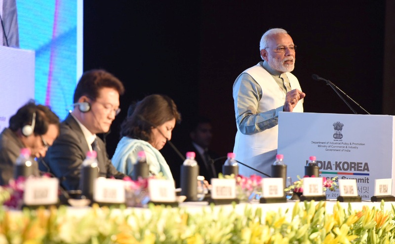 PM Modi Attending India Korea Business Summit in New Delhi