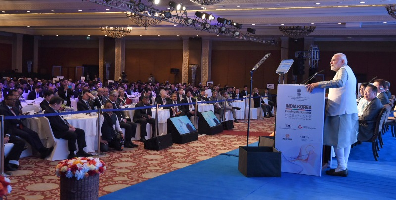 PM Modi Attending India Korea Business Summit in New Delhi
