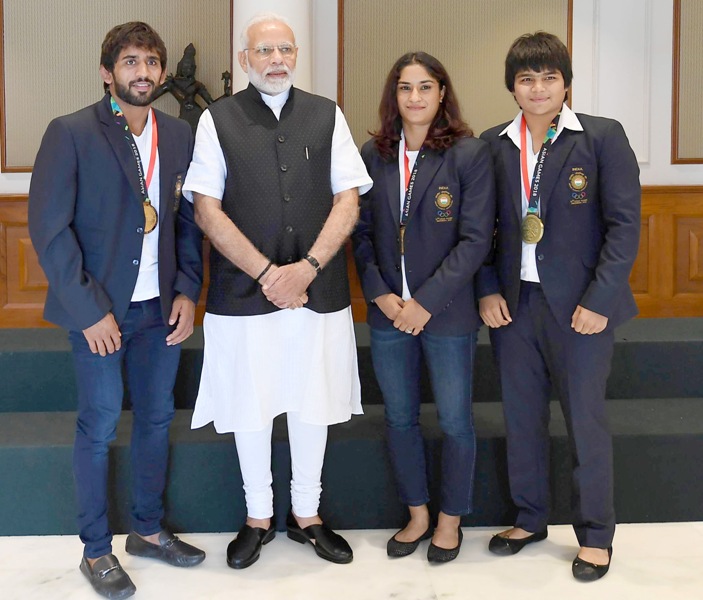 PM Modi meets Asian Games winners