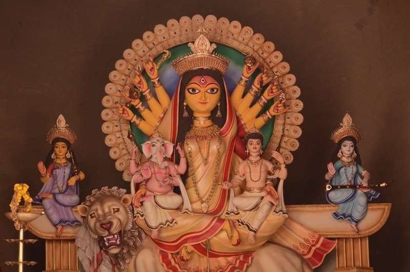 People visit Suruchi Sangha pandal on the occasion of Durga Puja