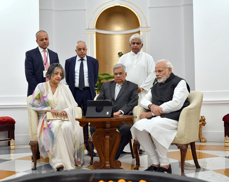 The Prime Minister of the Democratic Socialist Republic of Sri Lanka, Ranil Wickremesinghe visits in India