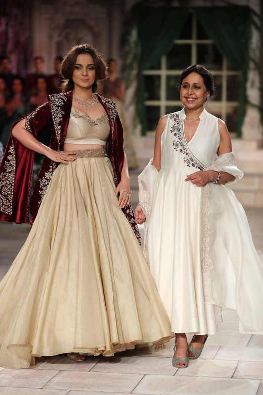 Kangana Ranaut walks the ramp in India Couture Week