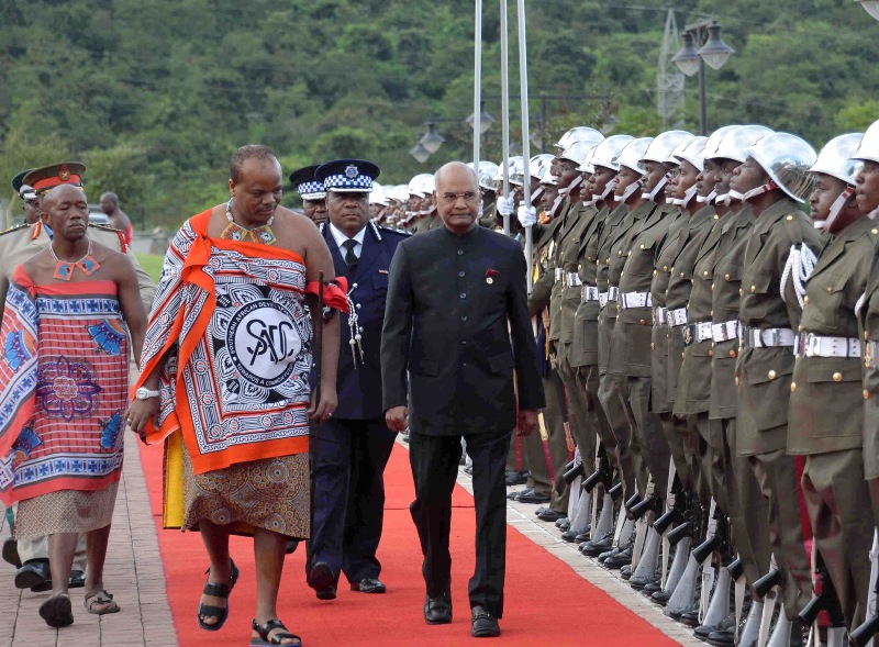  Ram Nath Kovind  calls on  the King of Swaziland 