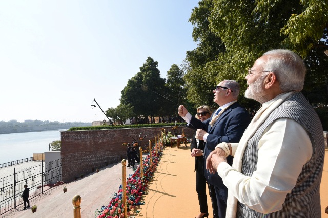 Netanyahu visits Sabarmati Ashram