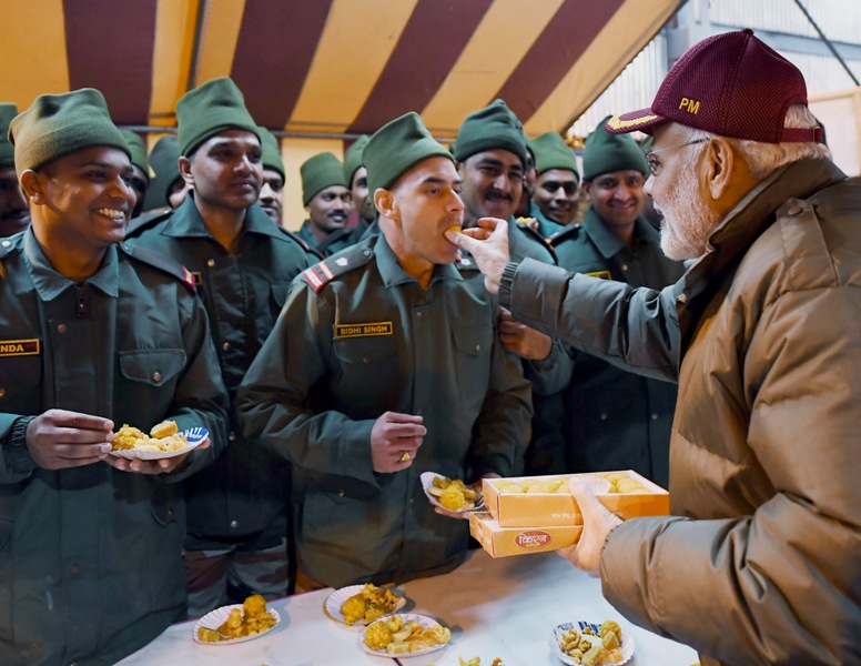 PM Modi celebrates Diwali with soldiers
