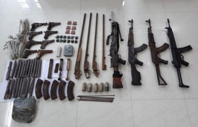 Meghalaya police recover huge cache of hidden weapons