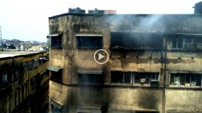 Kolkata: Fire crew continues to tackle Bagree Market blaze even after 61 hours