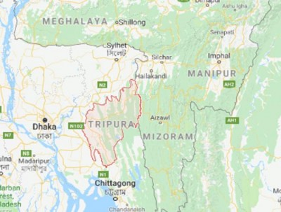 Tripura : 40-year-old woman thrashed in public by mob, forced to wear a garland of shoes for alleged extramarital affair