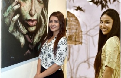 Tollywood star Priyanka Sarkar opens solo show of young painter