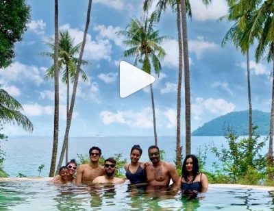 Ajay Devgn enjoys pooltime with family