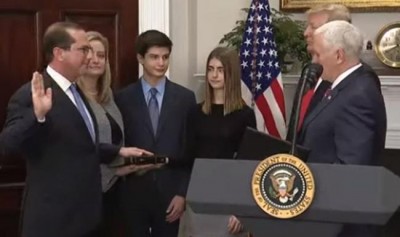 US: Alex Azar sworn in as new health secretary