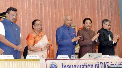 President of India Kovind visits exhibition on Department of Atomic Energy Technologies at the Bhabha Atomic Research Centre and Inaugurates DAE Facilities