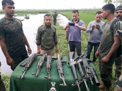 7 automatic rifles including M-16, AK-56 recovered in Manipur 
