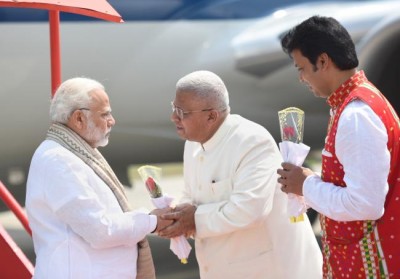 PM Modi interacts with recipients of Nari Shakti Puraskar