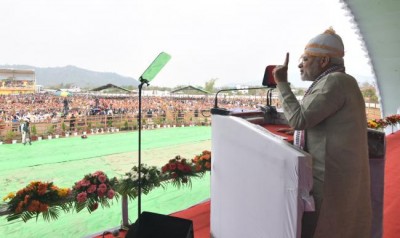PM Narendra Modi launches development projects in Manipur, addresses public meeting