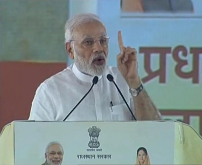 Congress is now a Bail-gaadi: PM Modi at Jaipur
