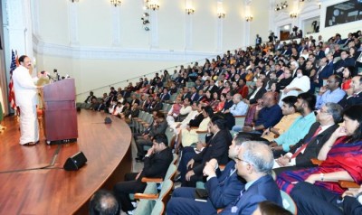 Convey timeless, harmonious vision of India to world: Naidu tells Indian diasporas in US
