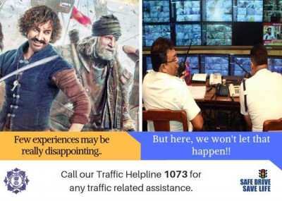 Kolkata Traffic Police releases Thugs of Hindostan meme- cum-traffic advisory for public 