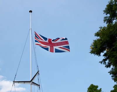 Union Jack at half mast at British mission to honour late Indian PM Atal Bihari Vajpayee