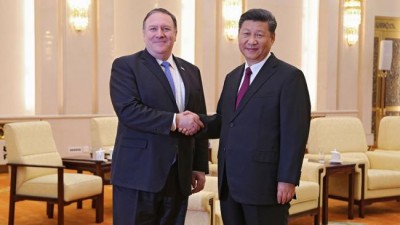 US Secretary of State  Mike Pompeo meets Xi Jinping in China