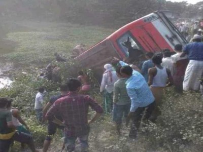 Assam: Seven people died, 20 others injured after a bus fell into a ditch