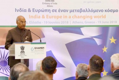 President of India Kovind addresses a foreign policy think tank in Athens