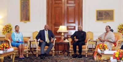 King and Queen of Lesotho call on President Ram Nath Kovind 