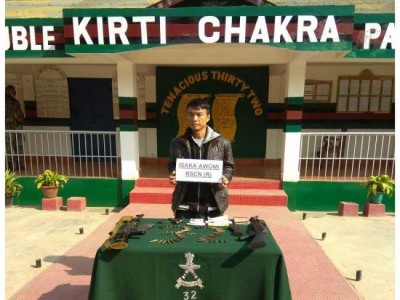 NSCN (R) militant nabbed with two AK series rifles in Nagaland