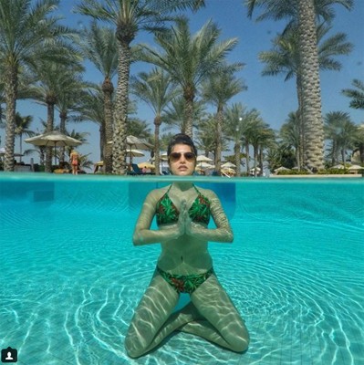 Shenaz Treasury  shares bikini-clad image of herself on Instagram 