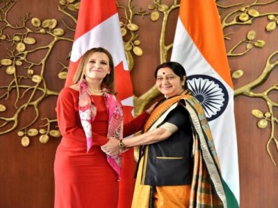 Chrystia Freeland, Sushma Swaraj hold strategic discussions on multiple issues