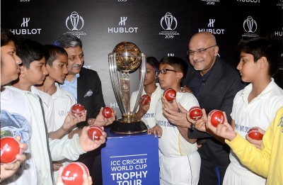 Hublot unveils ICC CWC 2019 England & Wales Trophy to cricket fans in Kolkata