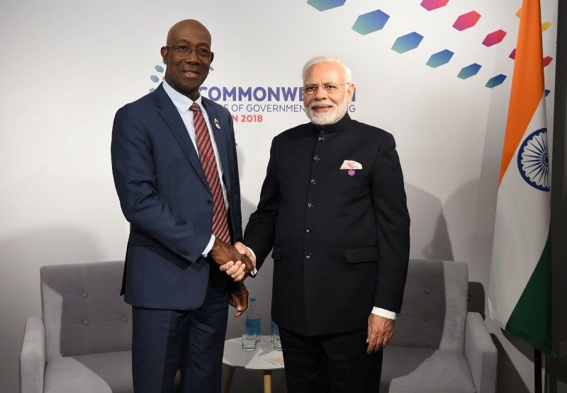 PM Modi meets Trinidad and Tobago PM in London