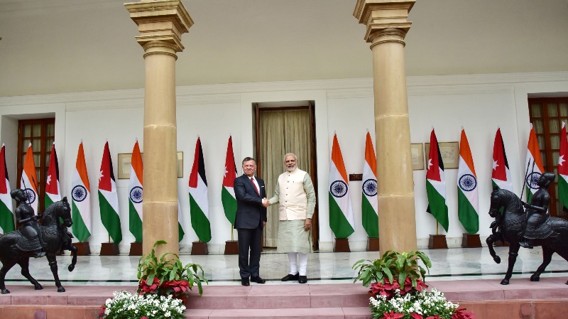 The King of Jordan in India