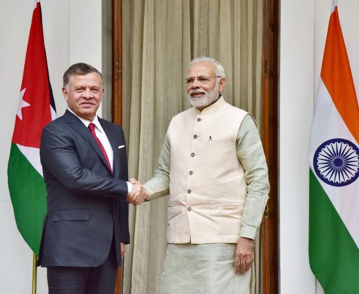 The King of Jordan in India