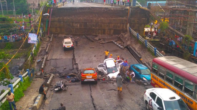 Several feared dead as major bridge collapses in Kolkata, rescue ops underway